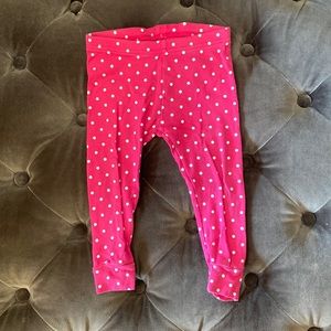 Pink with white polka dot